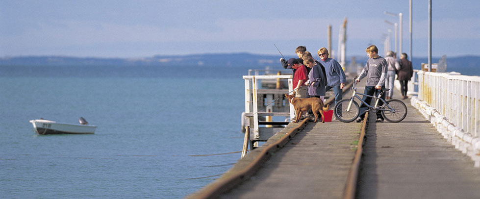 Fishing off the jetty at Kingston